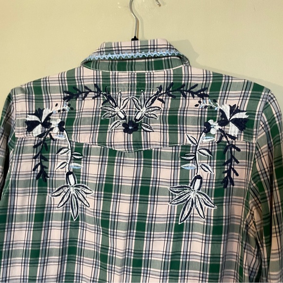 Driftwood | Lana Embroidered Plaid Snap Front Western Shirt - Picture 3 of 10